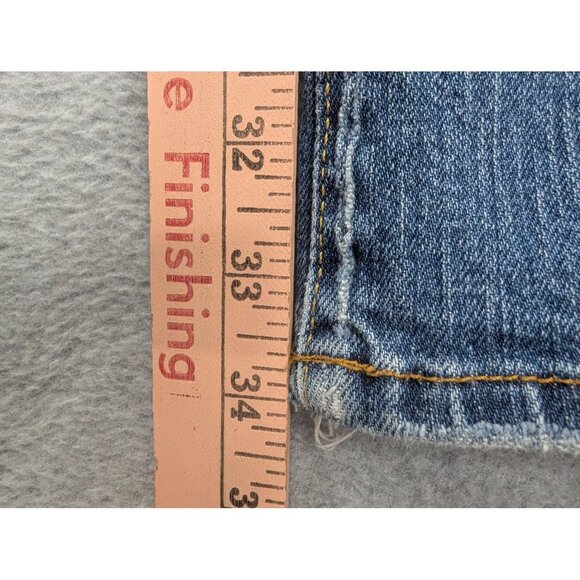 Lucky Brand Jeans Womens 6 28 Blue Sundown Jean Dungarees Flare Distressed USA - Picture 8 of 16